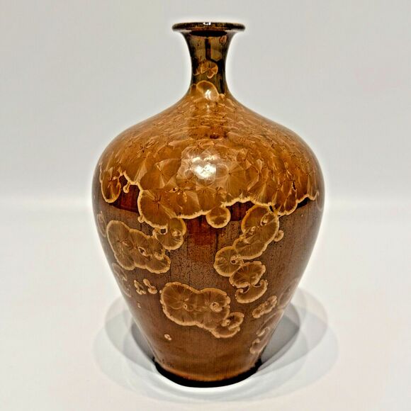 Vintage Vase Signed by Artist Len Lindsay III Crystalline Glaze Studio Pottery - Picture 1 of 9